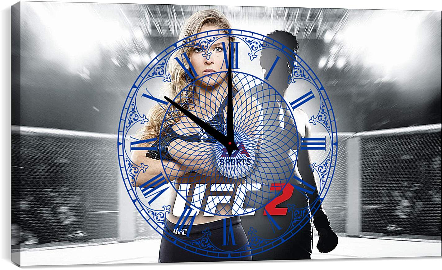 Часы картина - UFC. Ронда Роузи. EA Sports