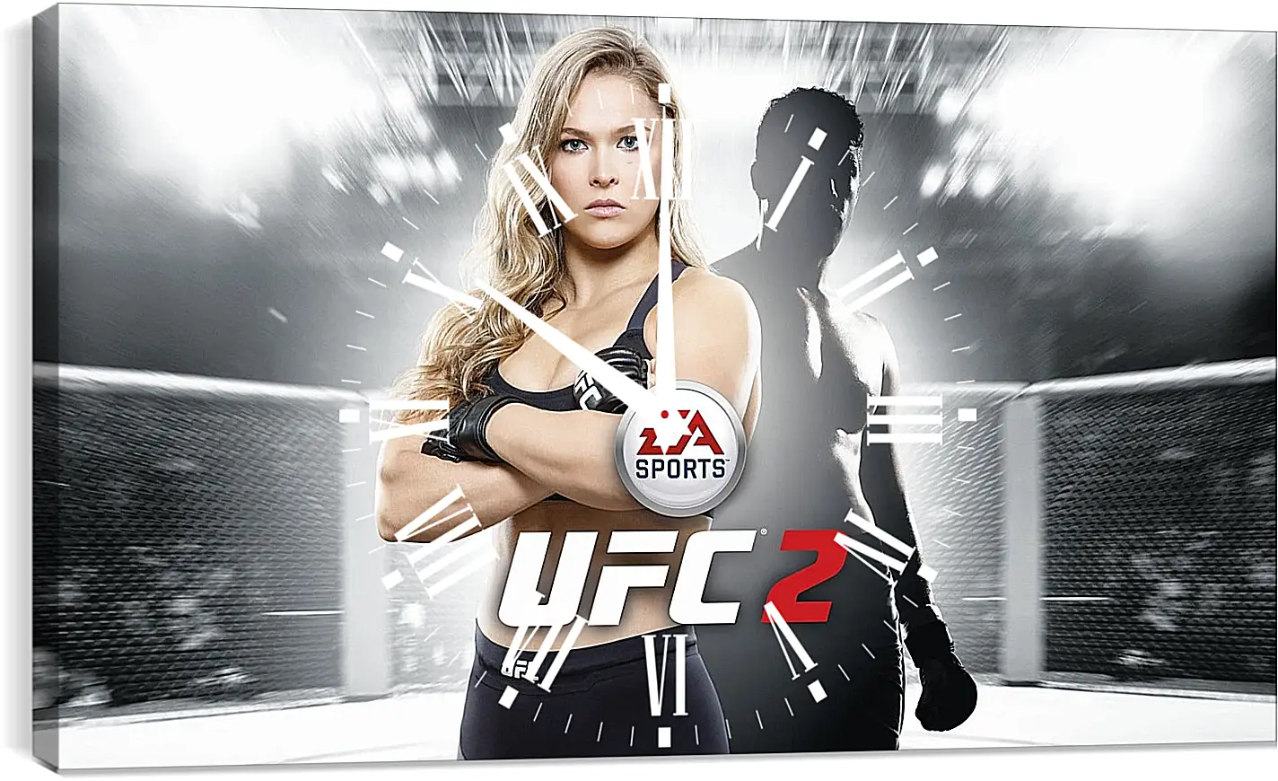 Часы картина - UFC. Ронда Роузи. EA Sports