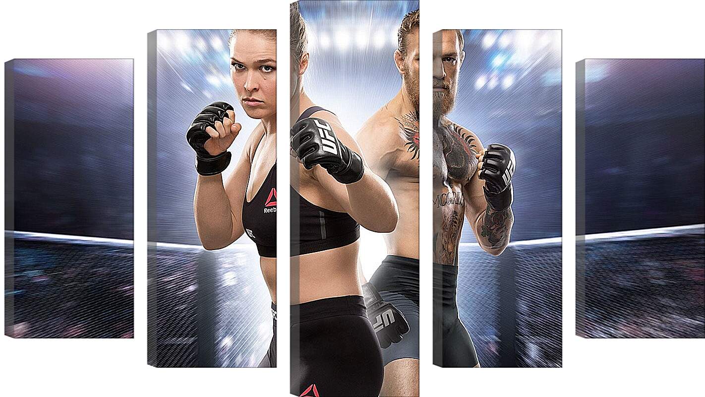 Модульная картина - UFC. Ронда Роузи и Конор МакГрегор