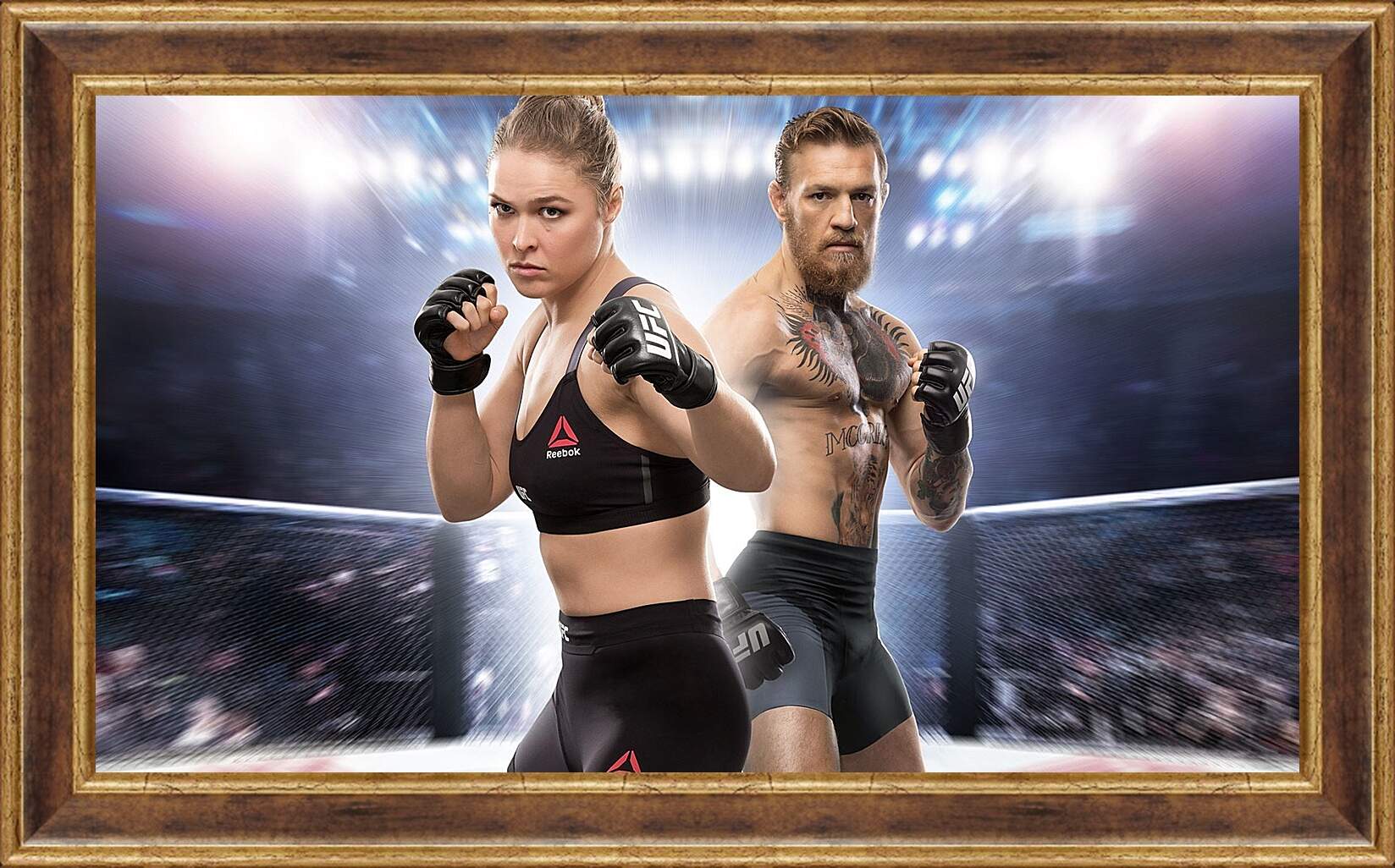 Картина в раме - UFC. Ронда Роузи и Конор МакГрегор
