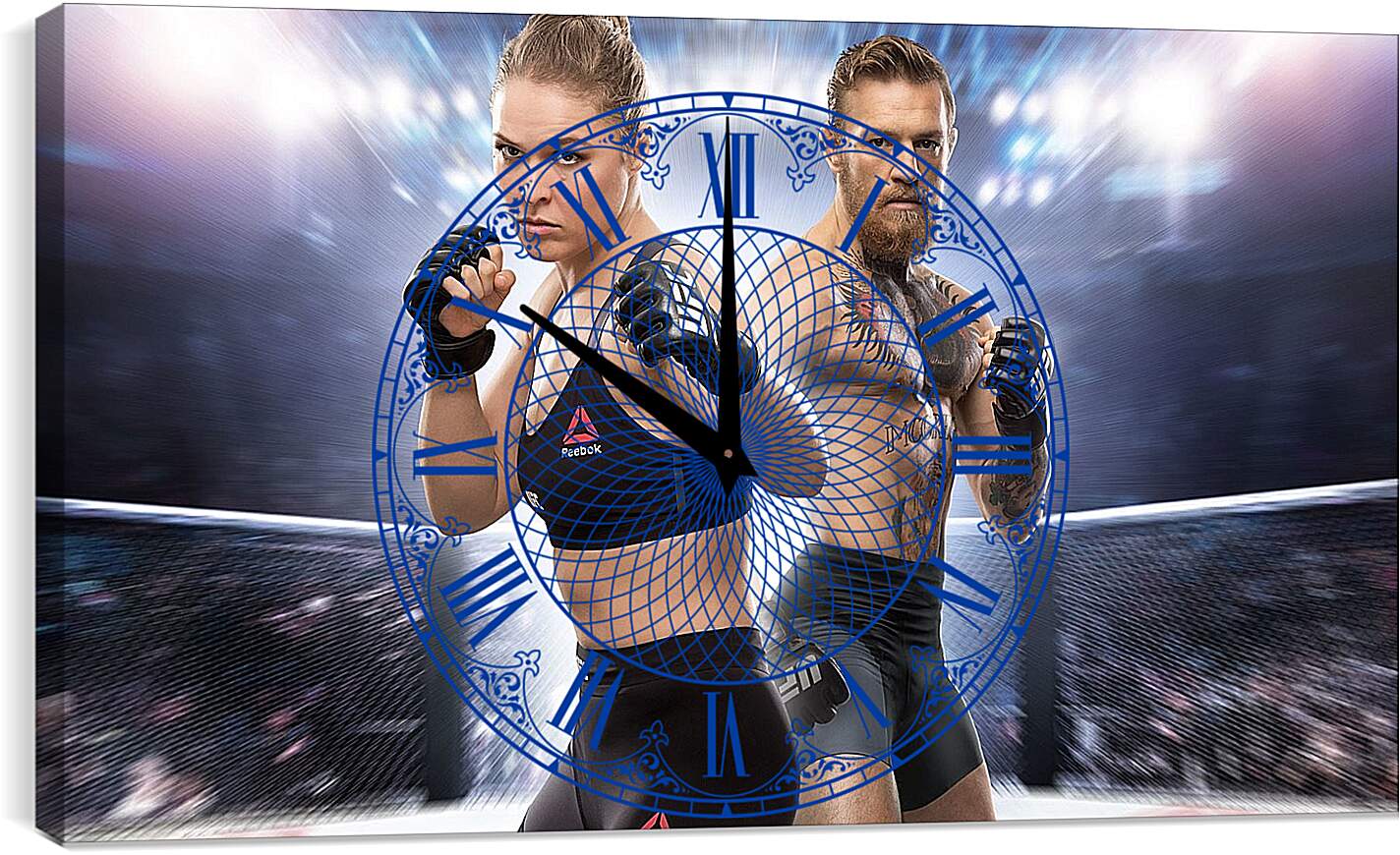 Часы картина - UFC. Ронда Роузи и Конор МакГрегор