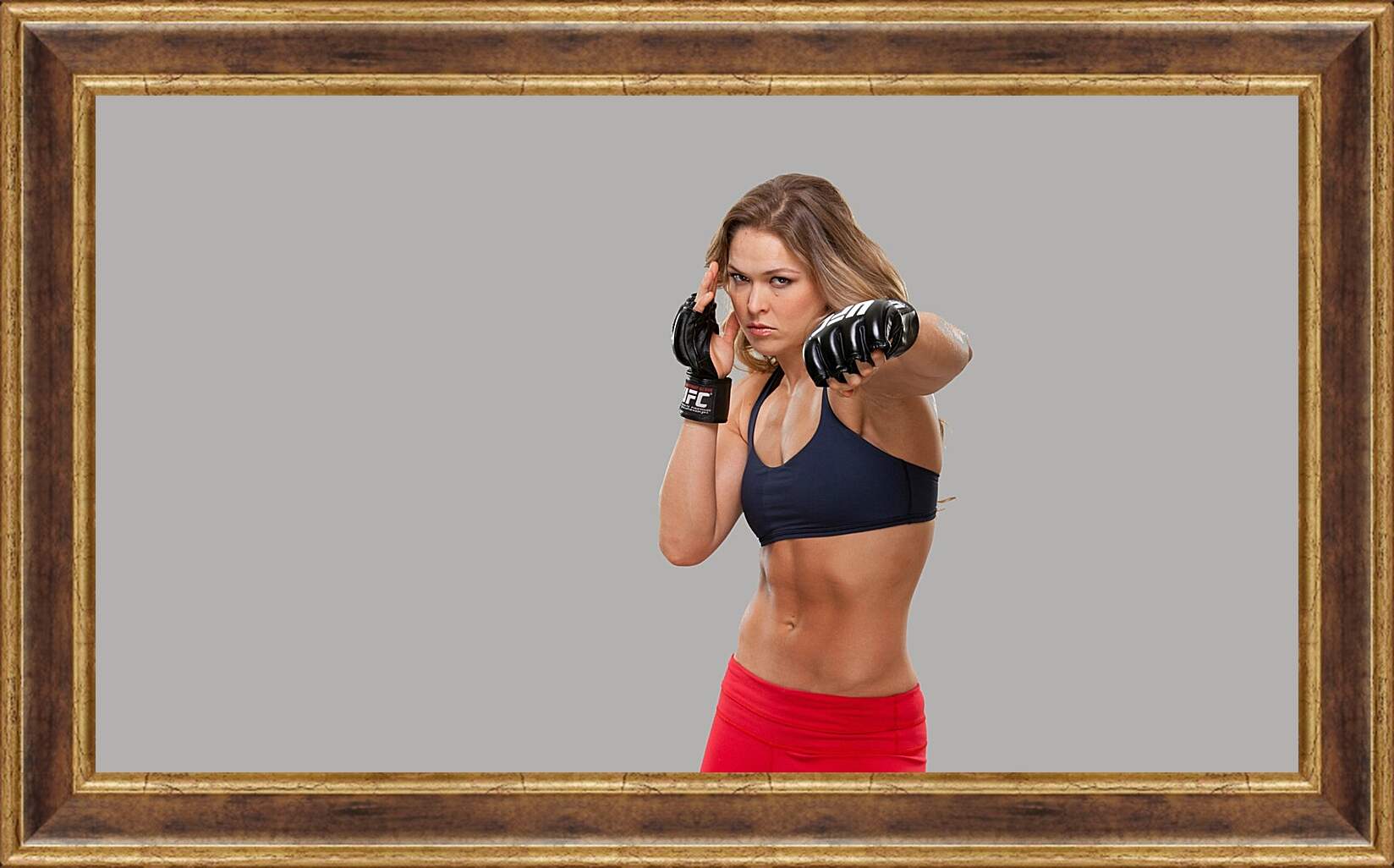 Картина в раме - UFC. MMA. Ронда Роузи. Удар.