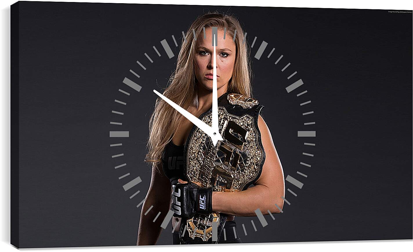 Часы картина - UFC. MMA. Ронда Роузи с поясом.