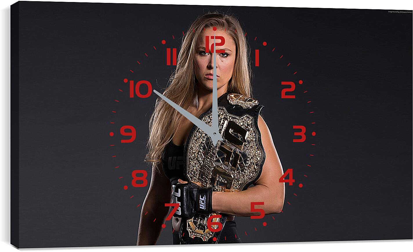 Часы картина - UFC. MMA. Ронда Роузи с поясом.