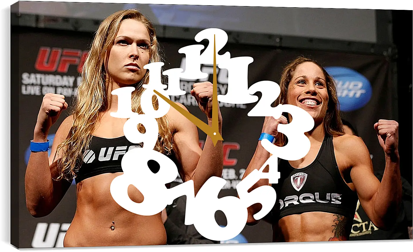 Часы картина - UFC. MMA. Ронда Роузи перед боем.