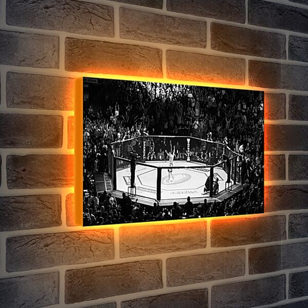 Лайтбокс световая панель - UFC. MMA. В центре восьмиугольника.