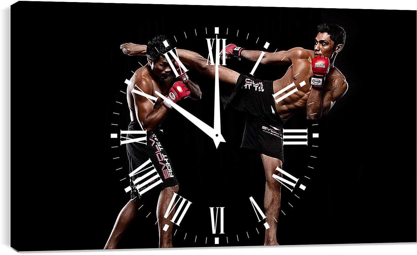 Часы картина - UFC. MMA. Удар ногой.
