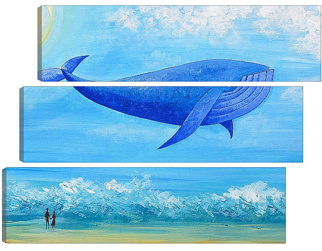 Модульная картина - Синий кит мечты