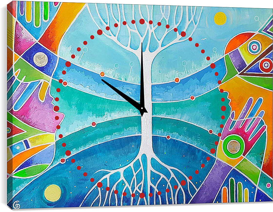 Часы картина - Гармония мира