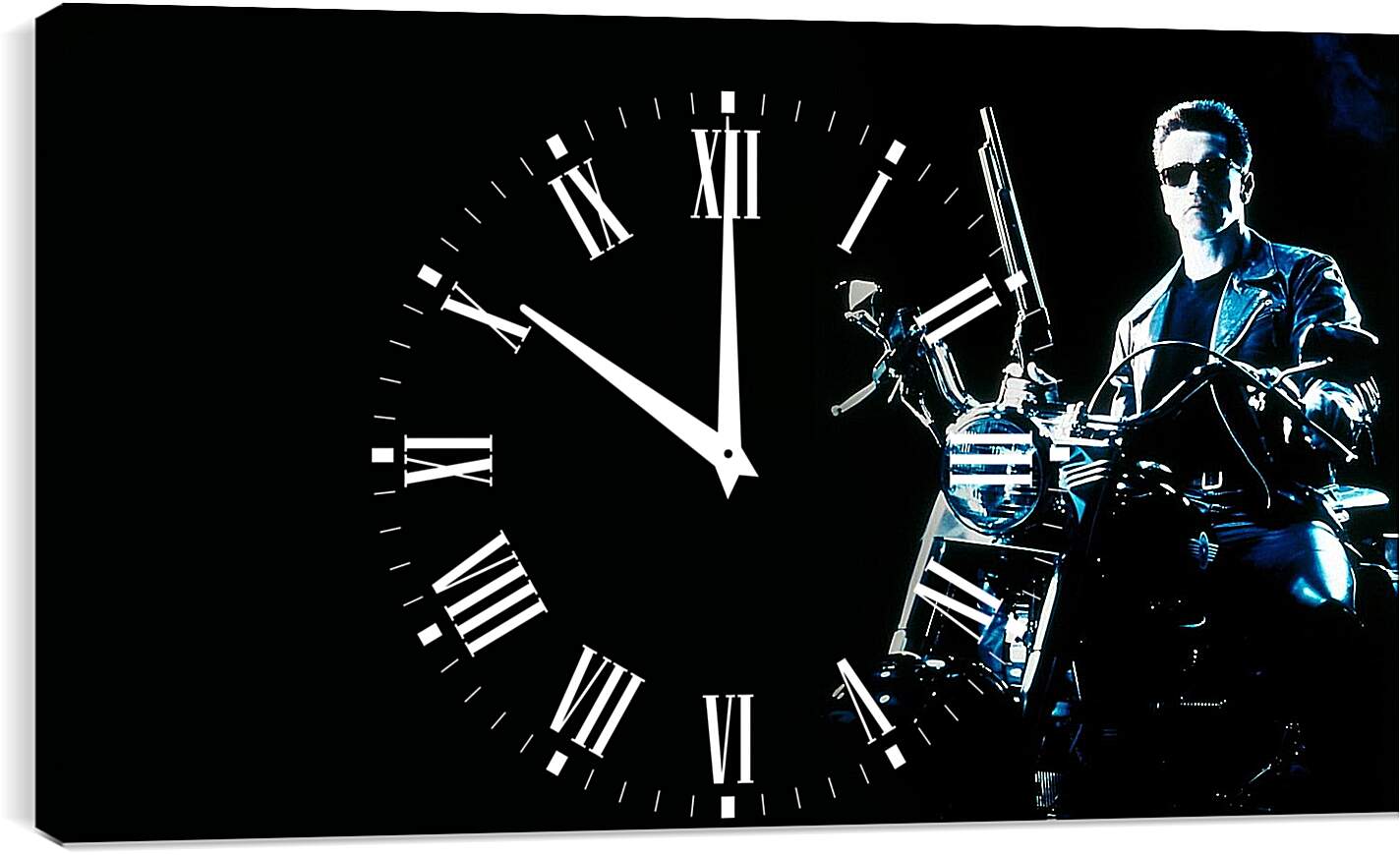 Часы картина - Арнольд Шварценеггер. Мотоцикл. Терминатор 2