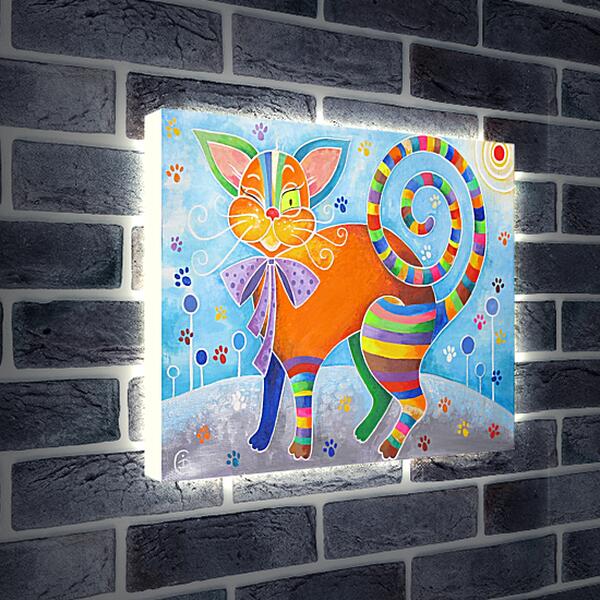 Лайтбокс световая панель - Кот
