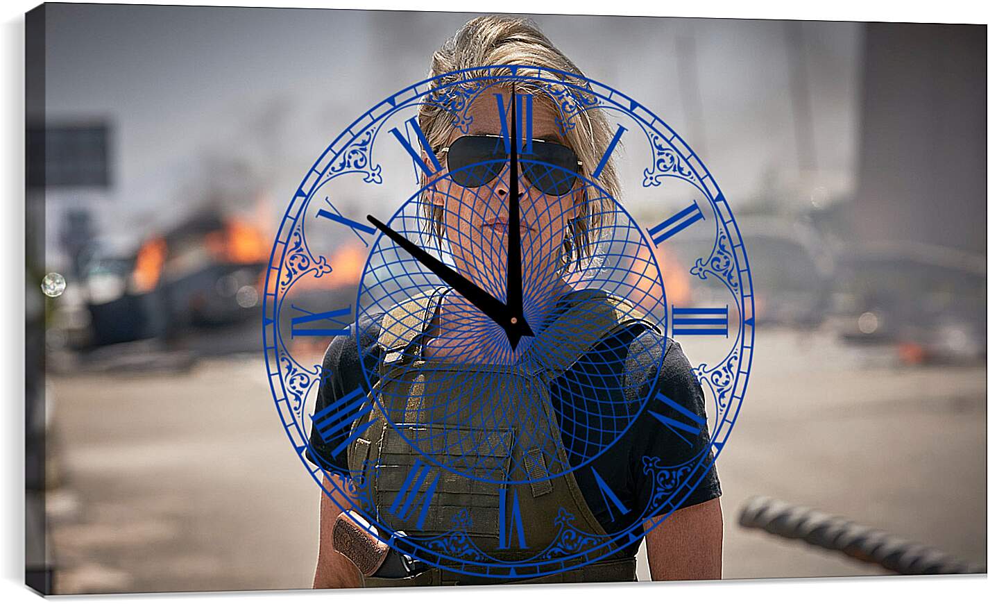 Часы картина - Линда Гамильтон. Терминатор. Тёмные судьбы