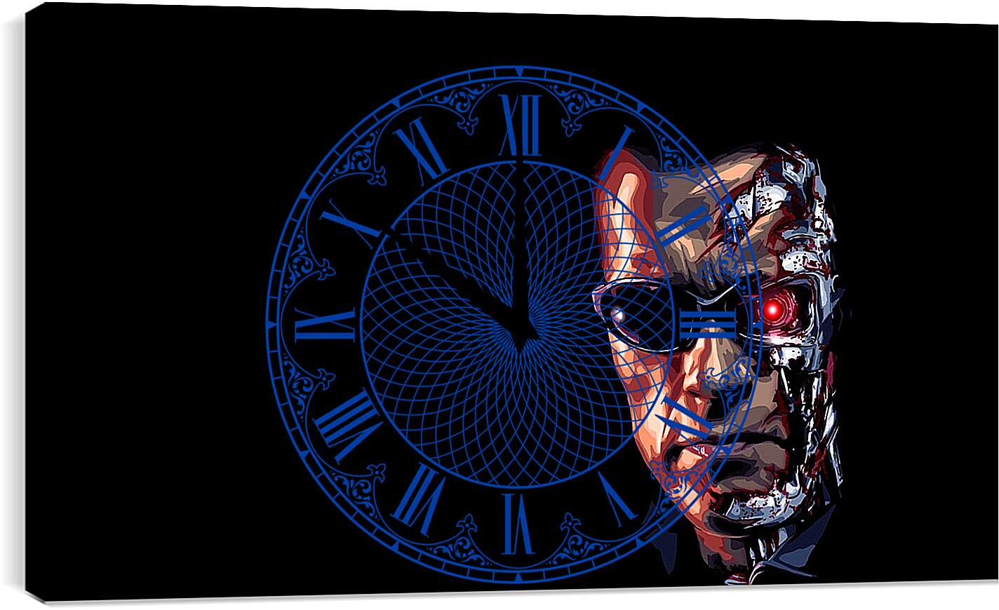 Часы картина - Арнольд Шварценеггер. Красный глаз. Терминатор