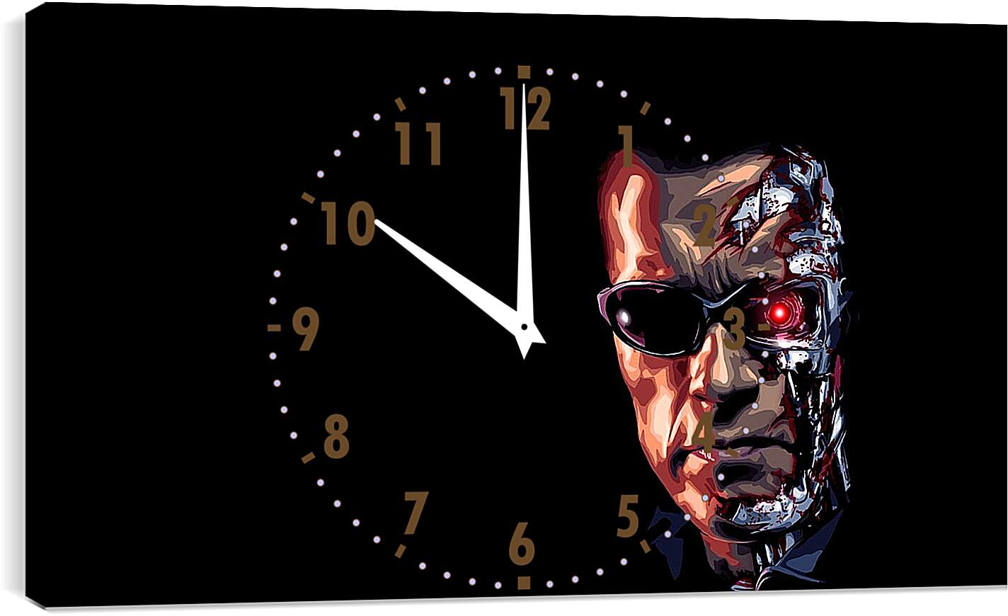 Часы картина - Арнольд Шварценеггер. Красный глаз. Терминатор