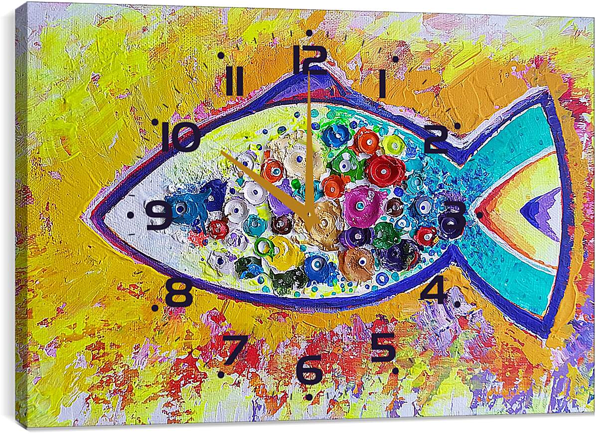 Часы картина - Рыба