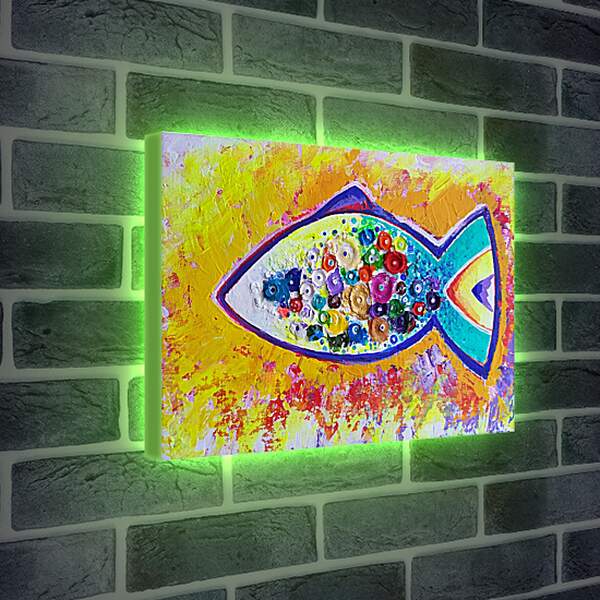 Лайтбокс световая панель - Рыба