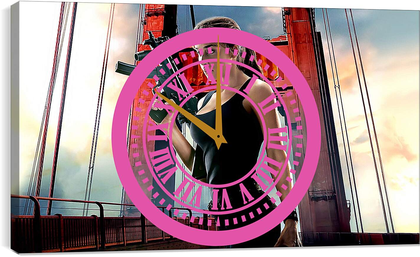 Часы картина - Эмилия Кларк. Мост. Терминатор Генезис