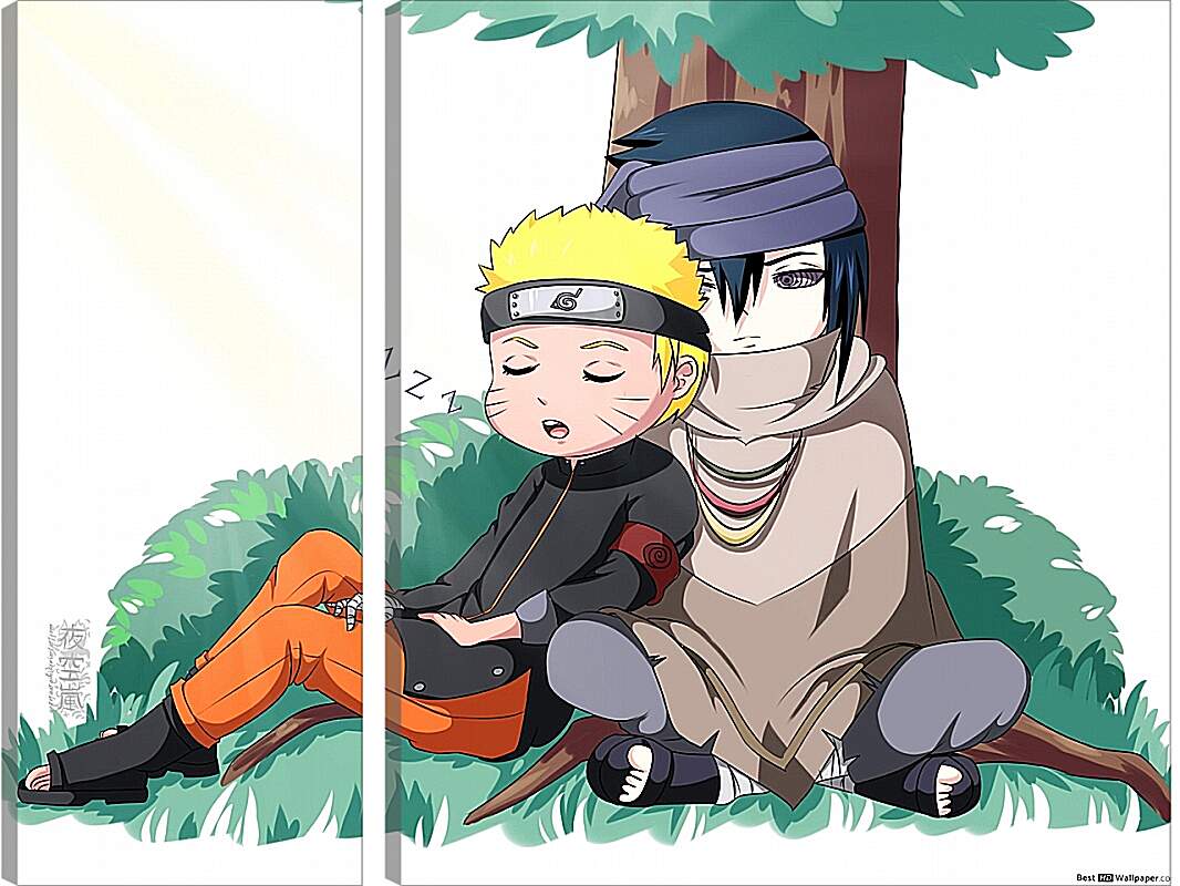 Модульная картина - Naruto and Saske