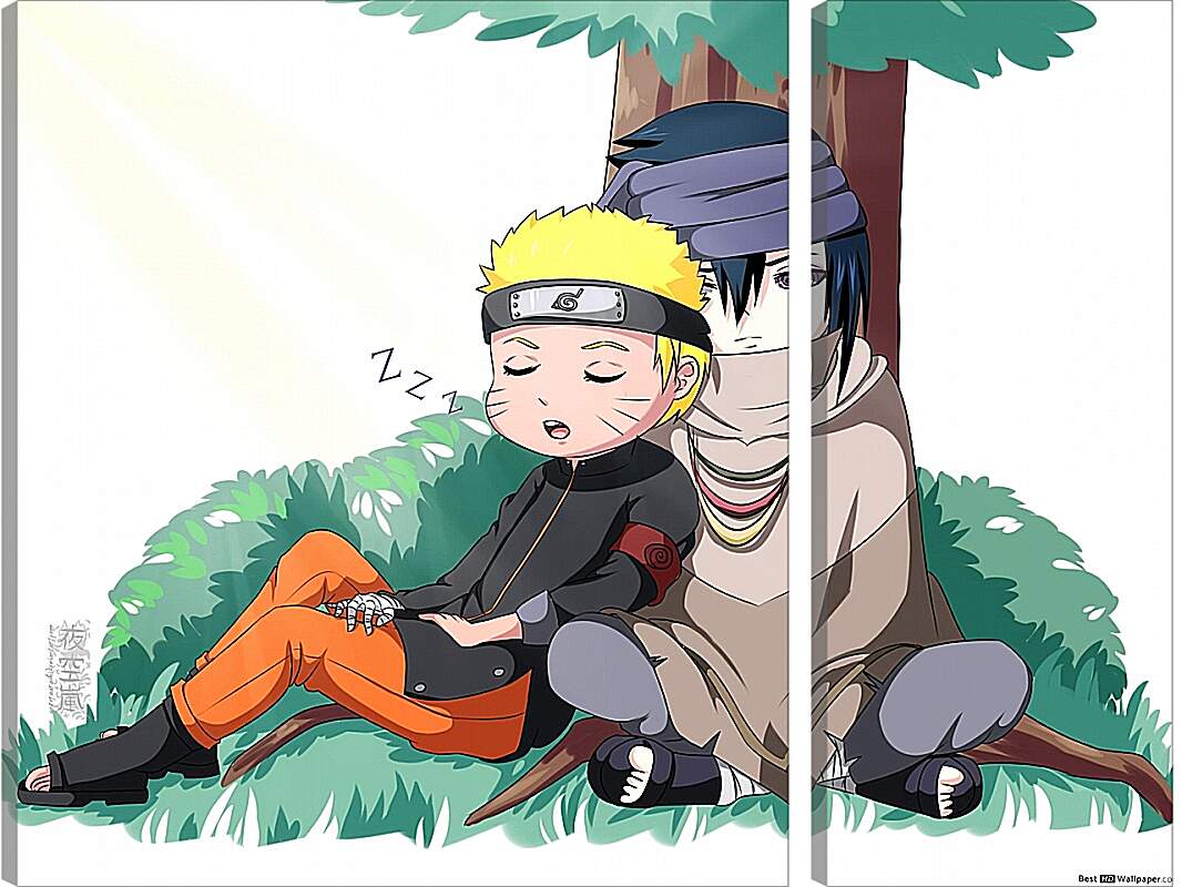 Модульная картина - Naruto and Saske