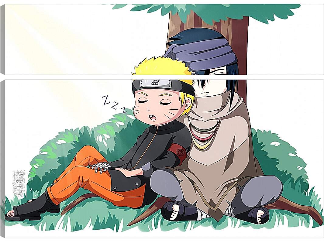 Модульная картина - Naruto and Saske