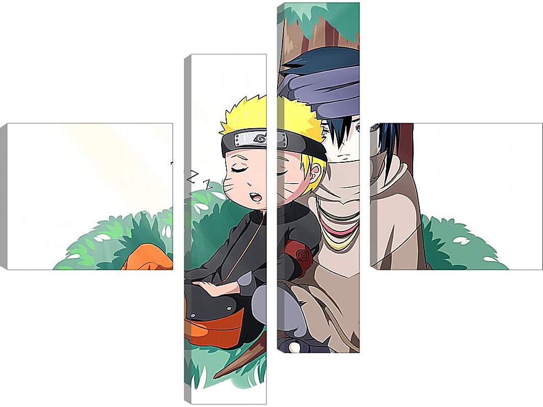 Модульная картина - Naruto and Saske