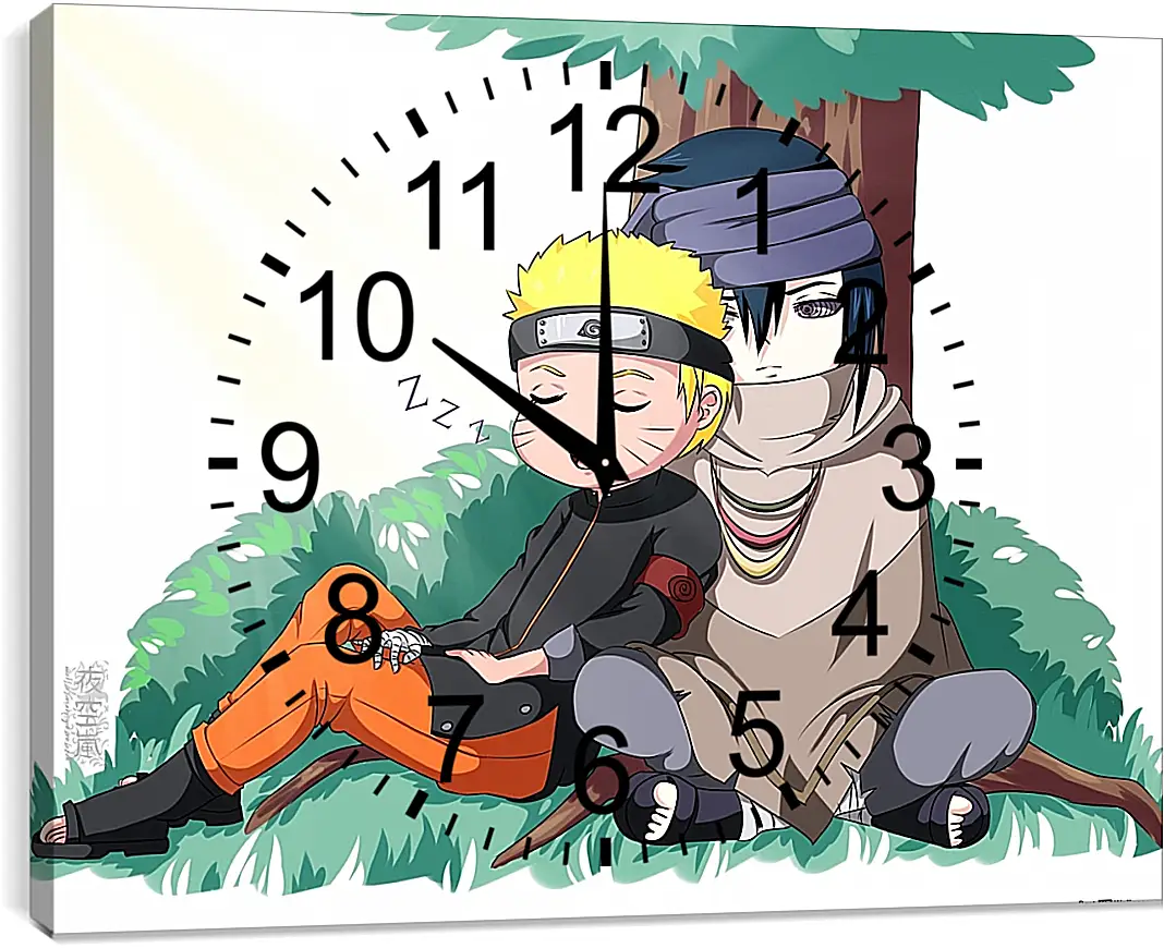 Часы картина - Naruto and Saske