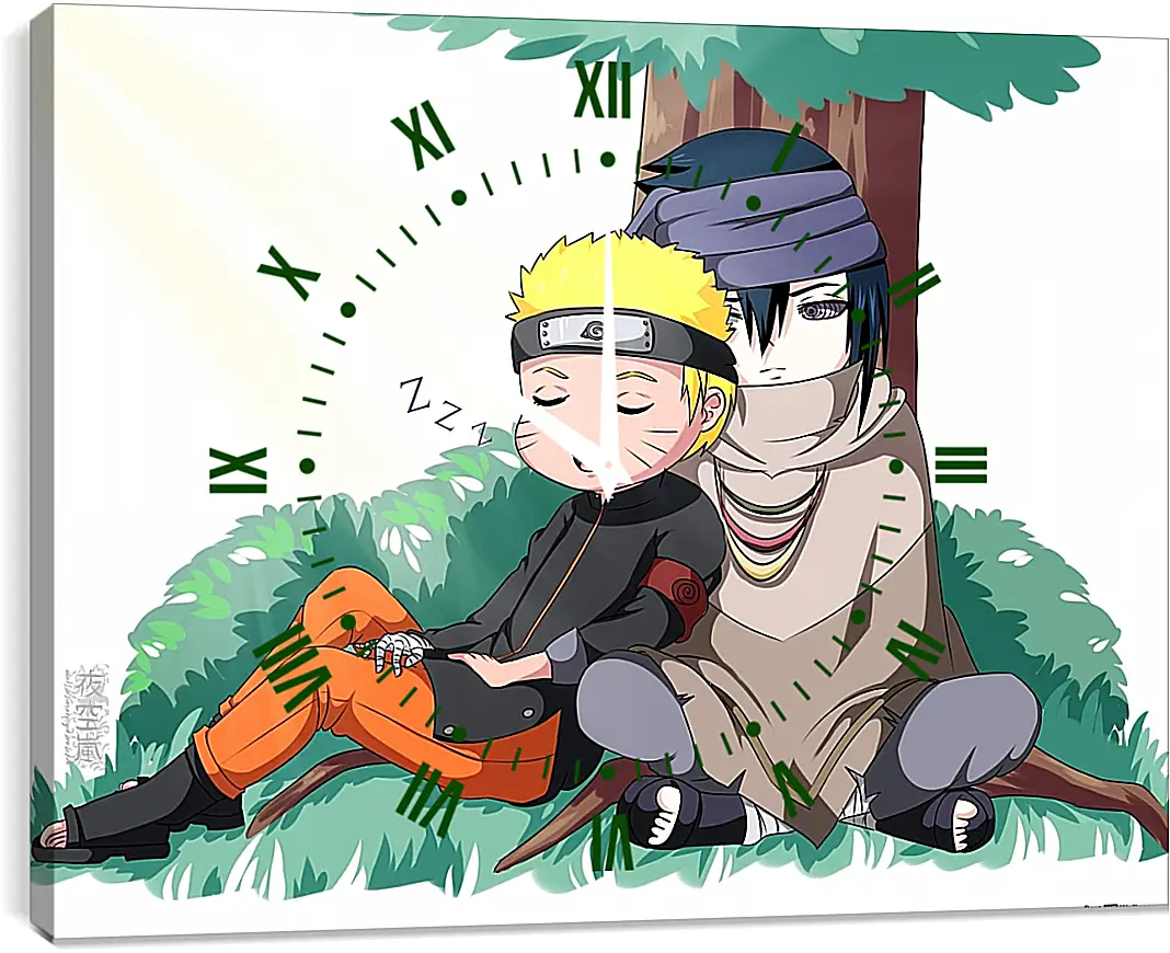 Часы картина - Naruto and Saske