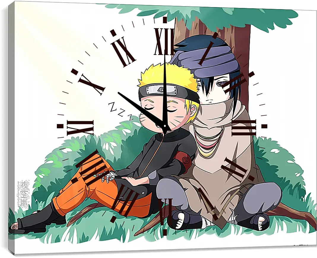 Часы картина - Naruto and Saske