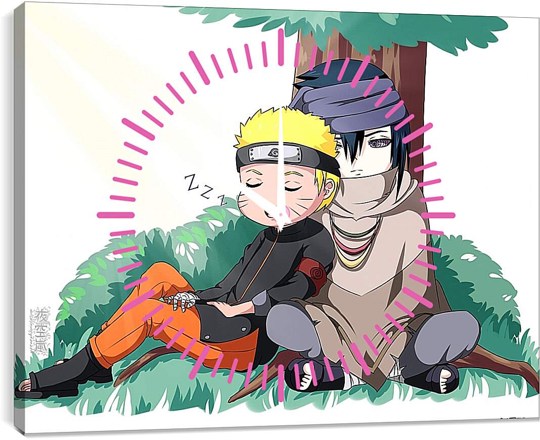 Часы картина - Naruto and Saske
