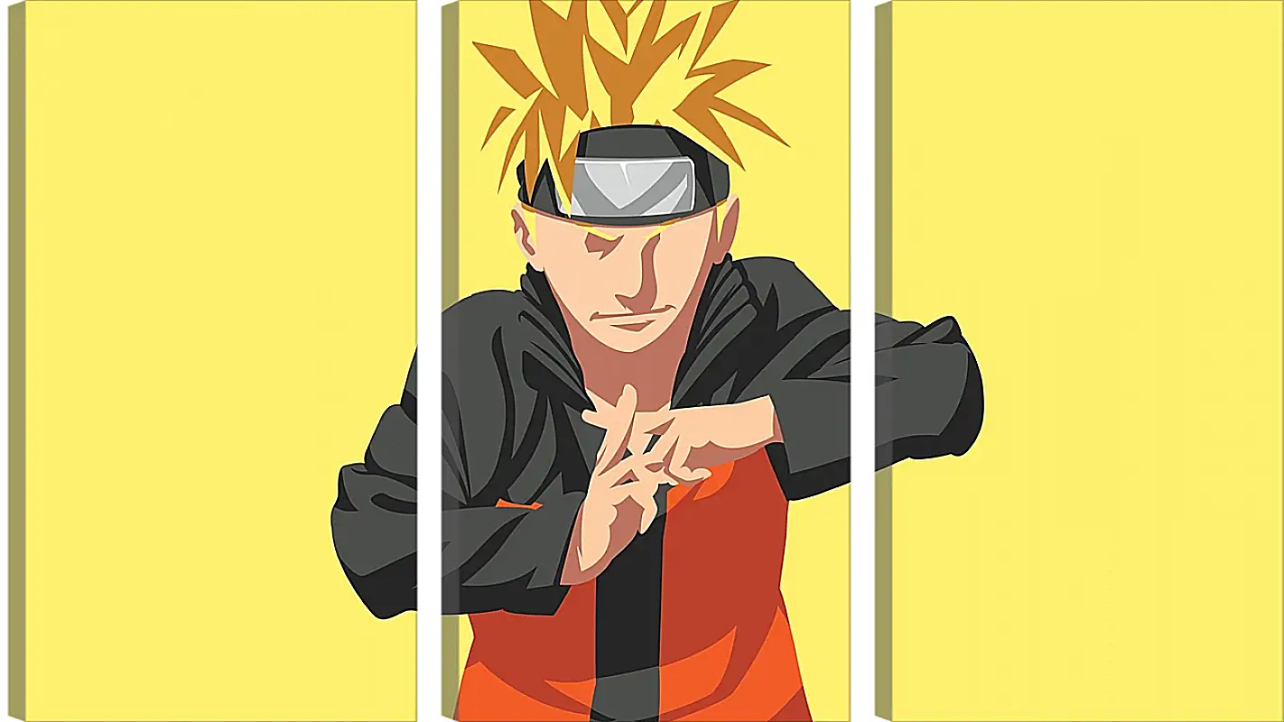 Модульная картина - Naruto Uzumaki minimal-art