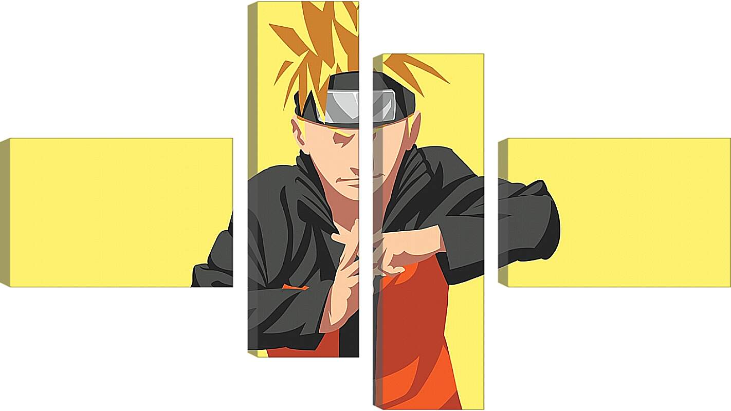Модульная картина - Naruto Uzumaki minimal-art