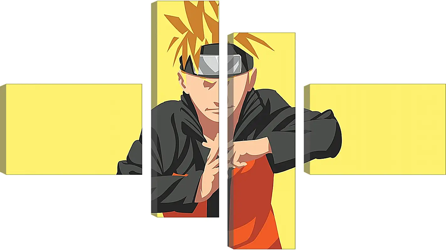 Модульная картина - Naruto Uzumaki minimal-art