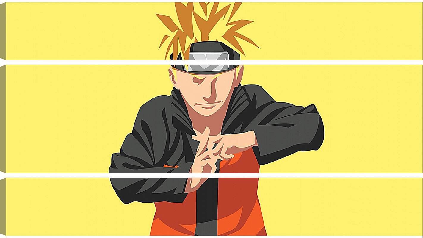 Модульная картина - Naruto Uzumaki minimal-art