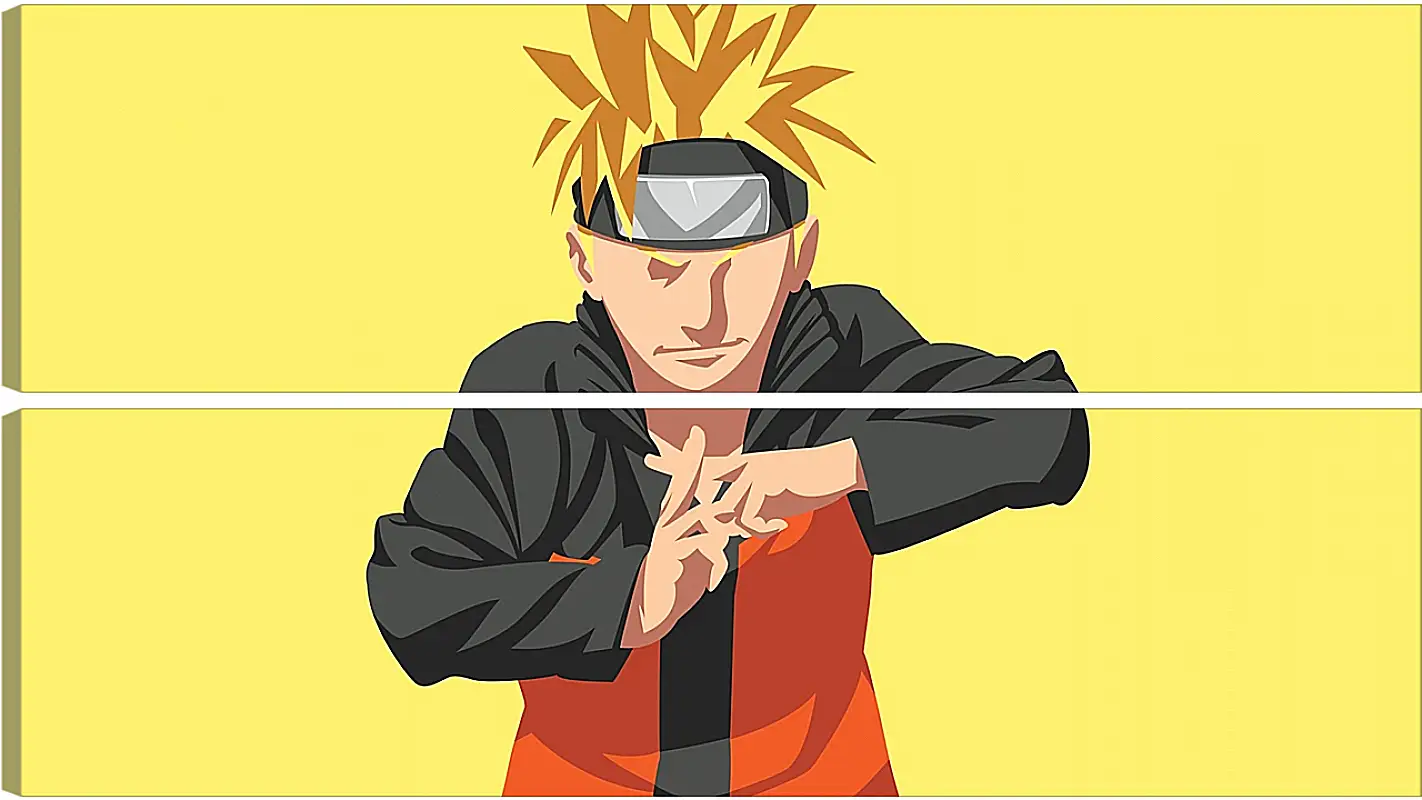 Модульная картина - Naruto Uzumaki minimal-art