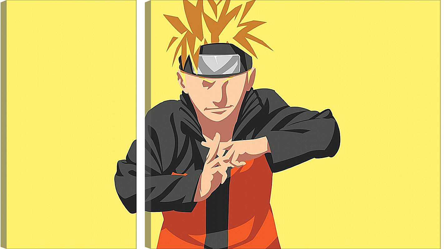 Модульная картина - Naruto Uzumaki minimal-art