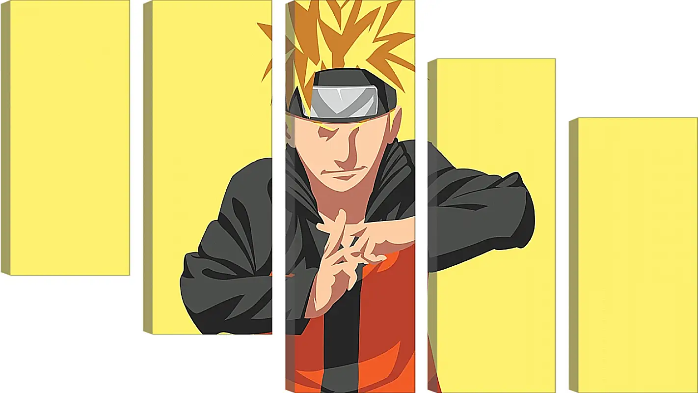 Модульная картина - Naruto Uzumaki minimal-art