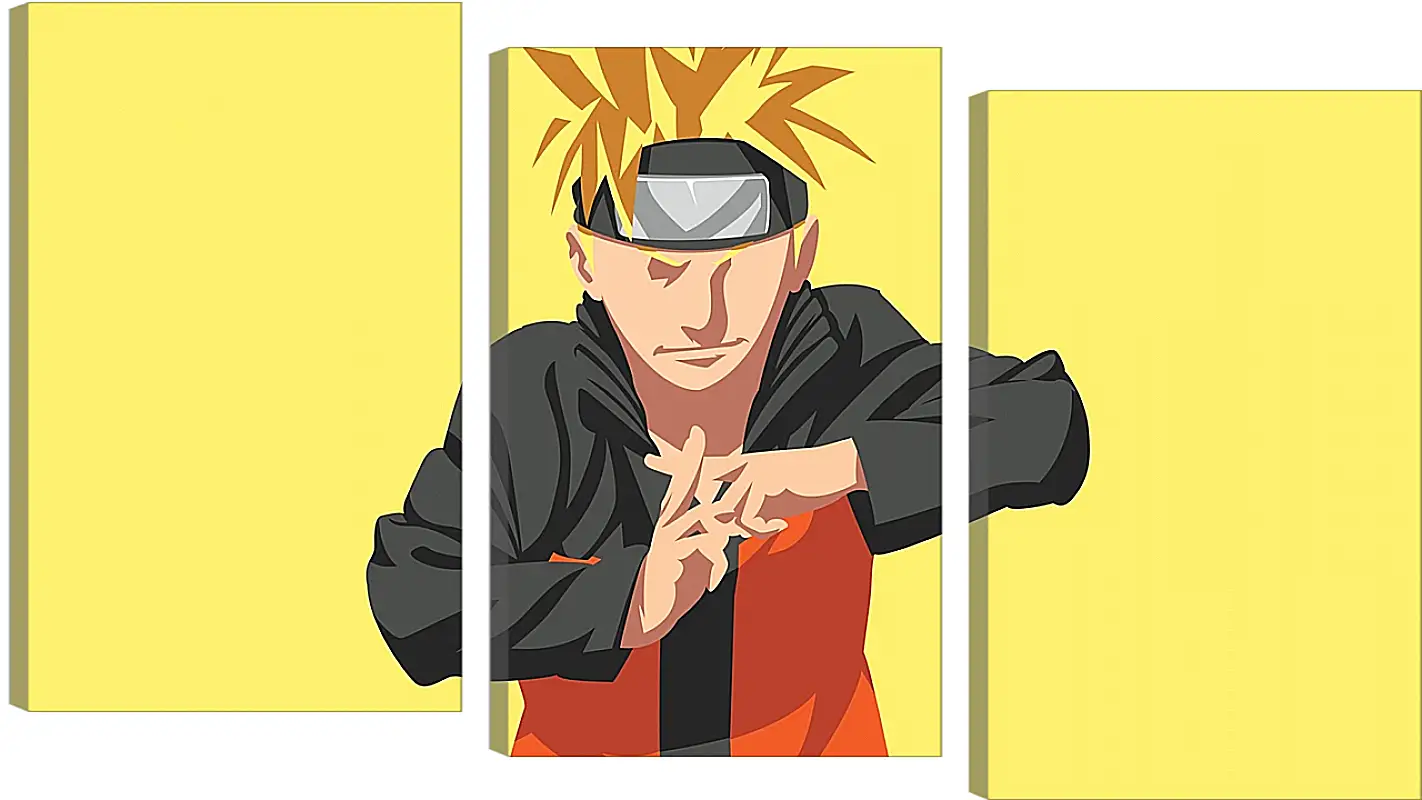 Модульная картина - Naruto Uzumaki minimal-art