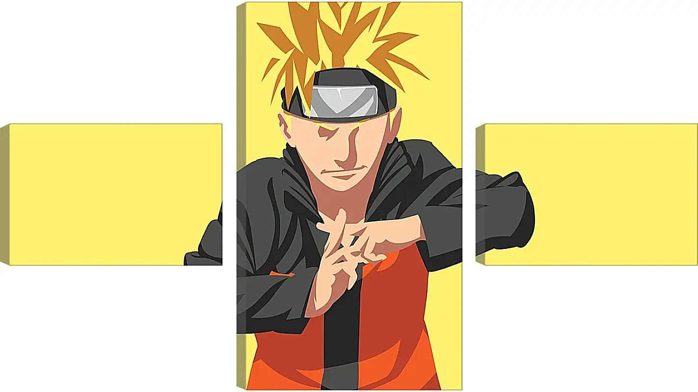 Модульная картина - Naruto Uzumaki minimal-art