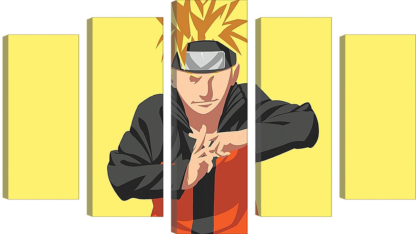 Модульная картина - Naruto Uzumaki minimal-art