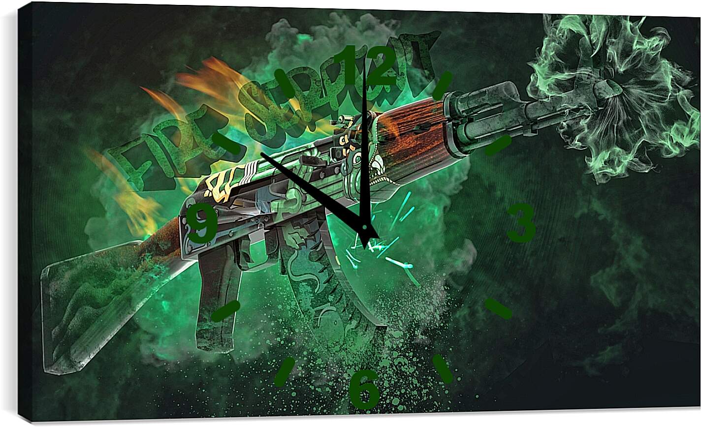 Часы картина - АК-47 Огненный змей