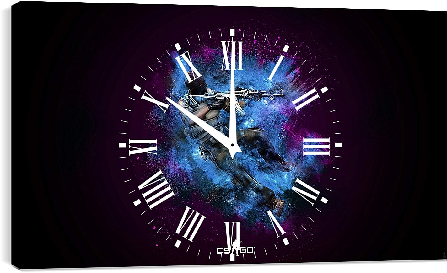 Часы картина - CS Blue