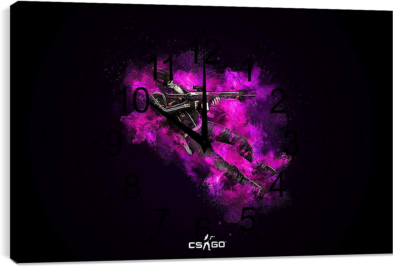 Часы картина - CS Pink