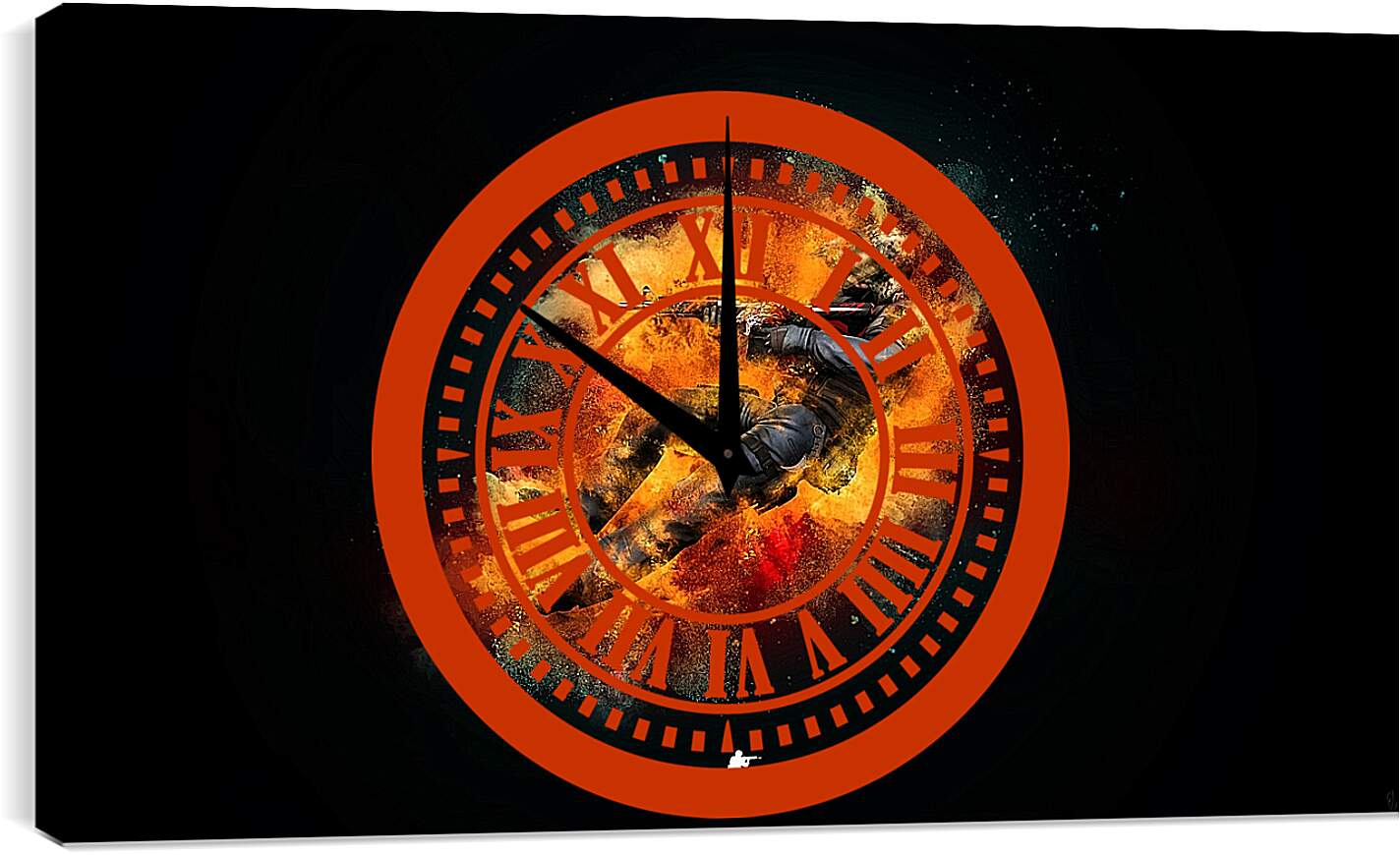 Часы картина - CS Orange