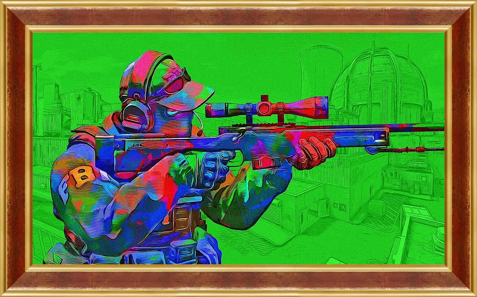 Картина в раме - CS GO Green