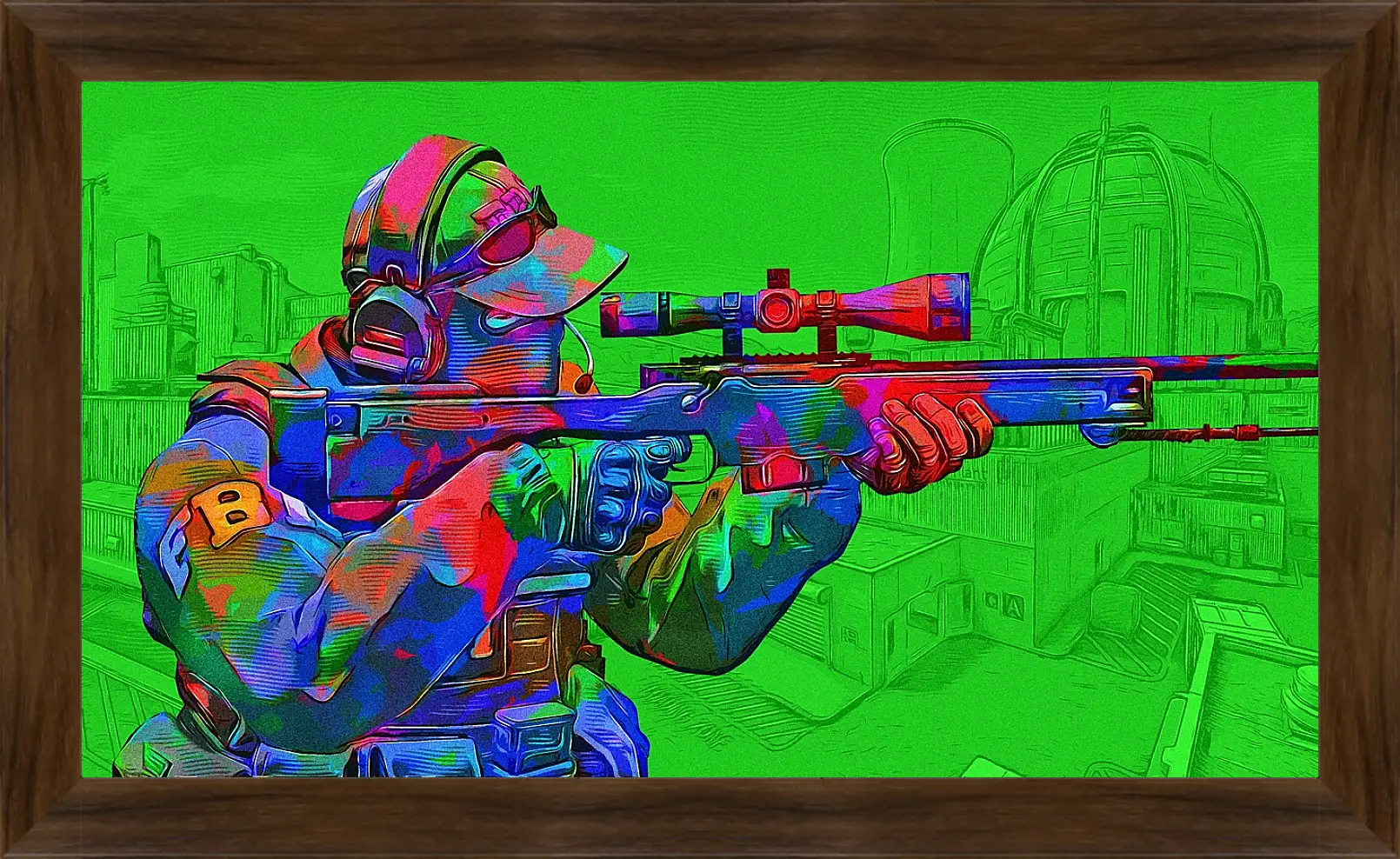 Картина в раме - CS GO Green