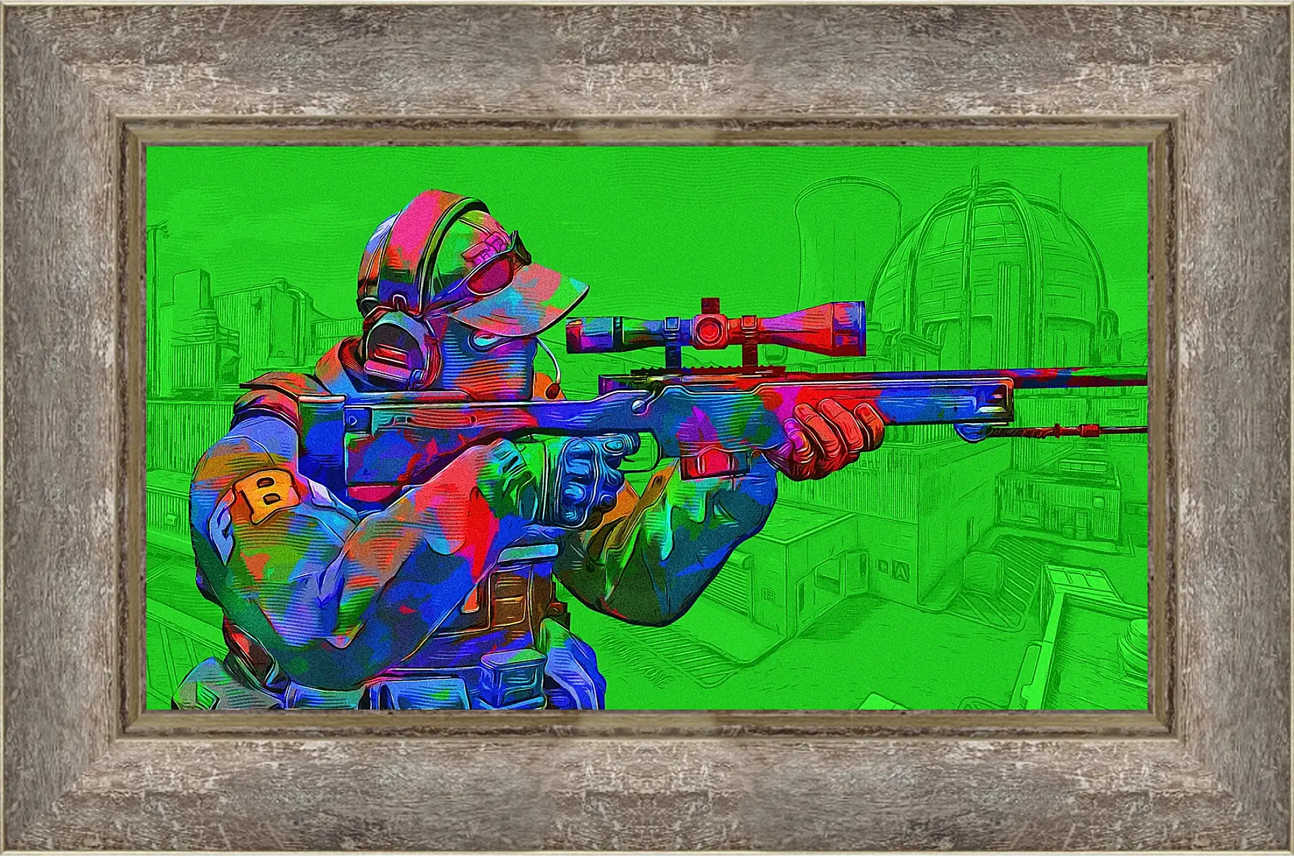 Картина в раме - CS GO Green