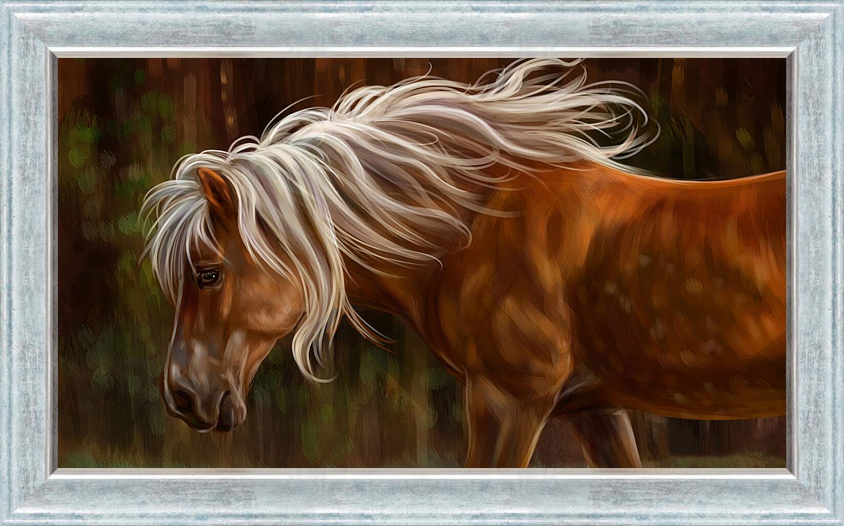 Картина в раме - Лошадь