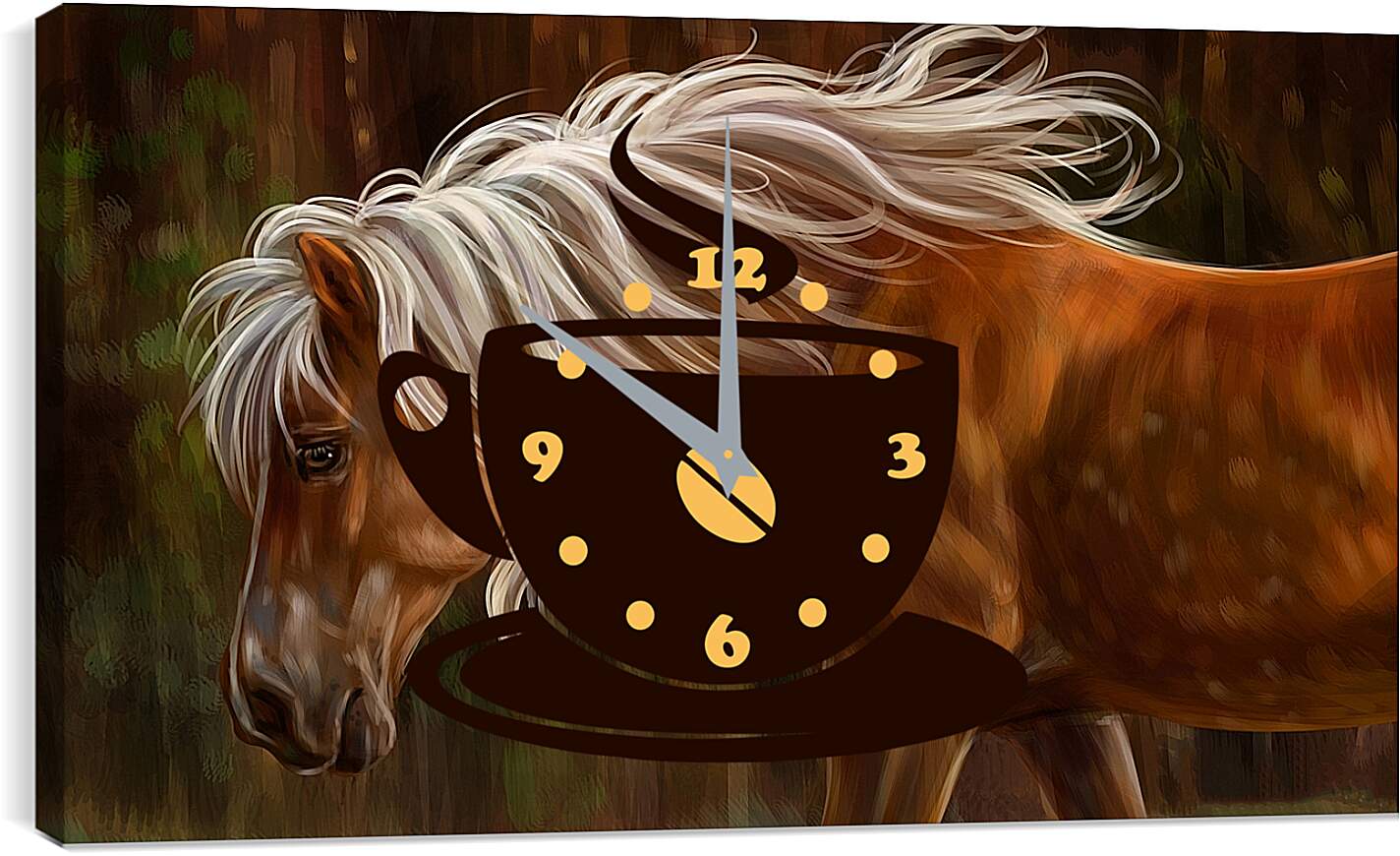 Часы картина - Лошадь