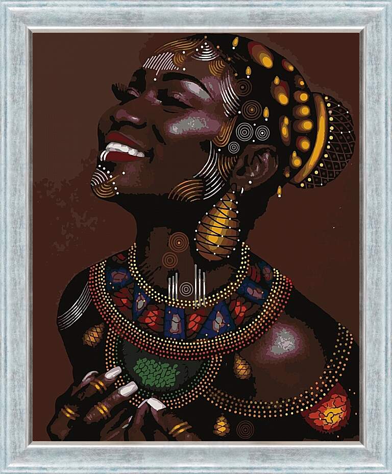 Картина в раме - Африканка