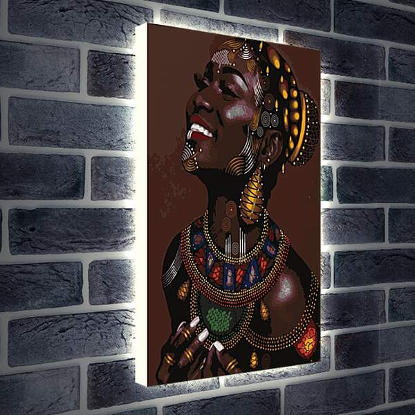 Лайтбокс световая панель - Африканка